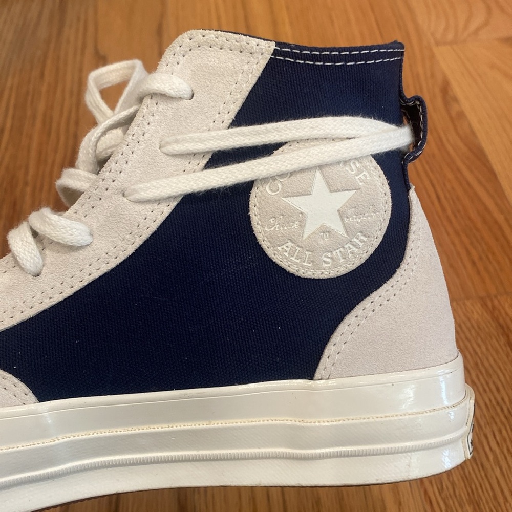 Converse Navy and White High-Top Sneakers - Picture 8 of 8